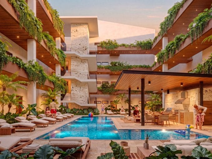 2-Bedroom Cap Cana Condominium — Pool Area