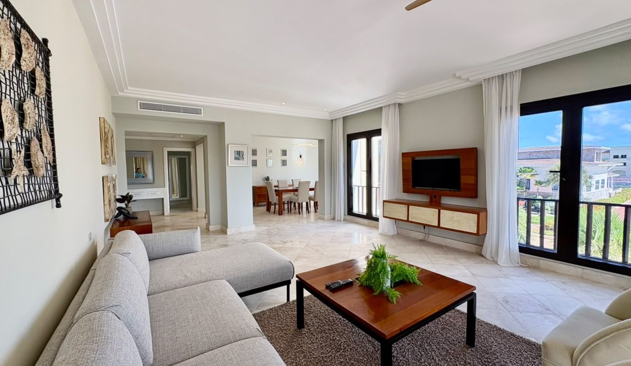 3-Bedroom Cap Cana Marina-View Condo — Living Room